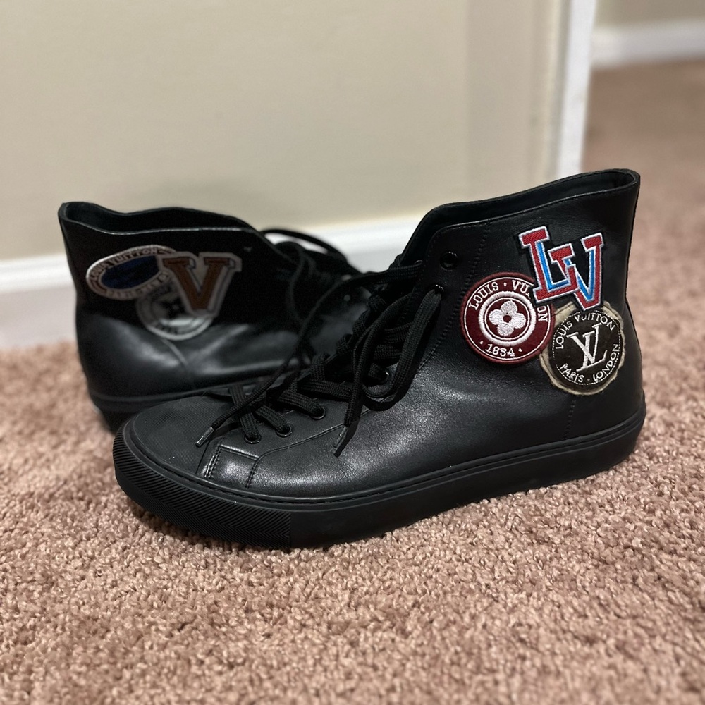 Louis Vuitton Black Leather Sneakers